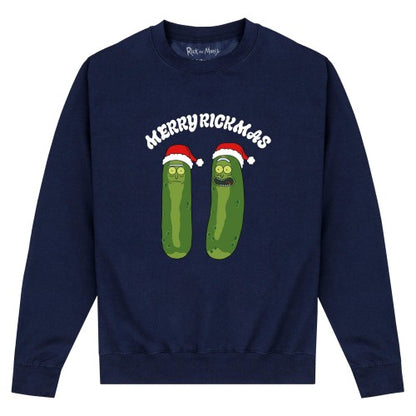 Front - Rick And Morty Unisex Adult Pickle Rick Christmas Sweatshirt