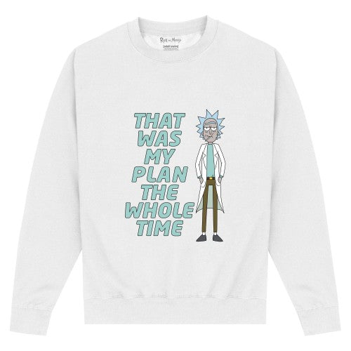 Front - Rick And Morty Unisex Adult My Plan Sweatshirt