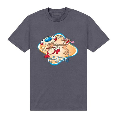 Front - Ren & Stimpy Unisex Adult Eediot T-Shirt