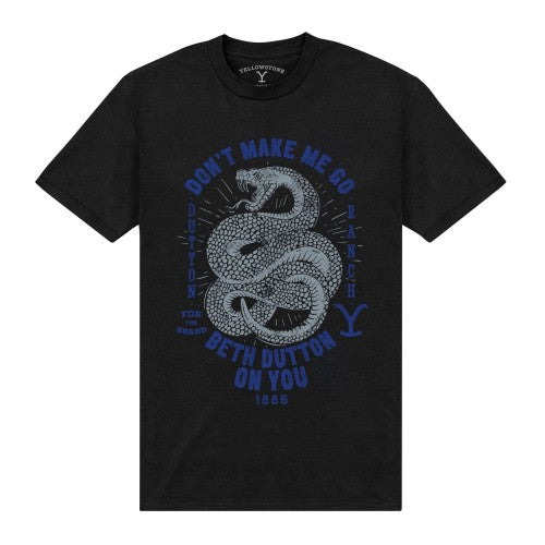 Front - Yellowstone Unisex Adult Beth Dutton Snake T-Shirt