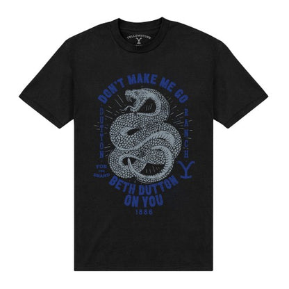 Front - Yellowstone Unisex Adult Beth Dutton Snake T-Shirt