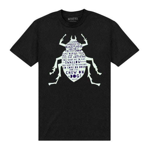 Front - Beetlejuice Unisex Adult Beetle T-Shirt