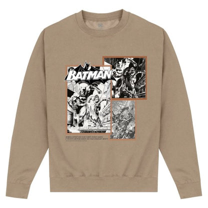 Front - Batman Unisex Adult Comic Sweatshirt