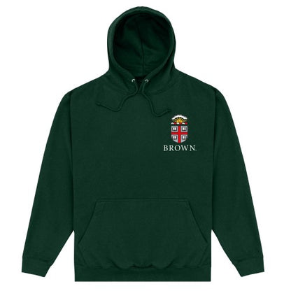 Front - Brown University Unisex Adult Emblem Hoodie
