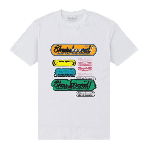 Front - Skateboard! Unisex Adult Magazine More Static T-Shirt
