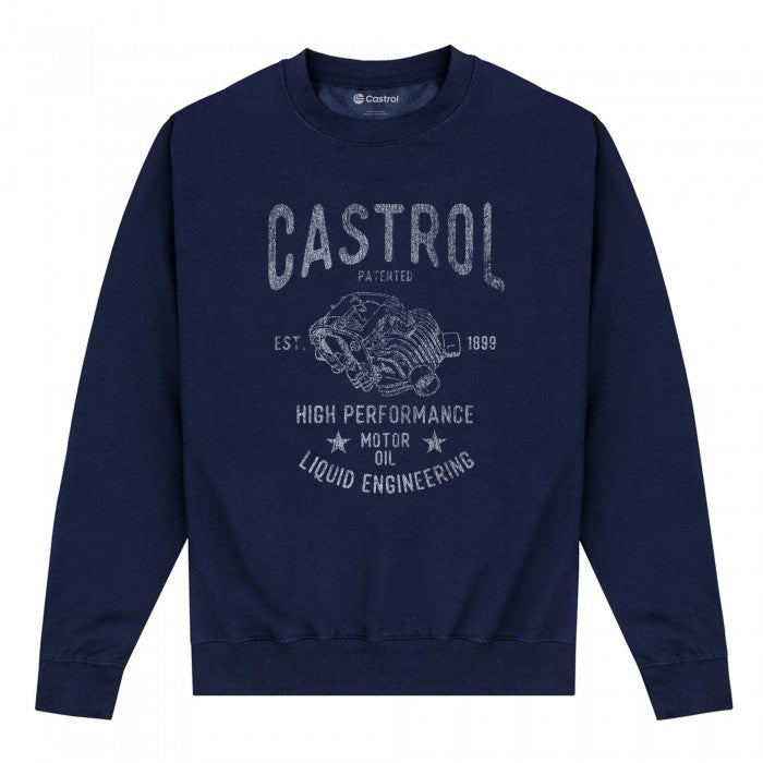 Front - Castrol Unisex Adult Motor Oil Sweatshirt
