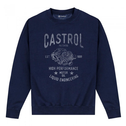 Front - Castrol Unisex Adult Motor Oil Sweatshirt