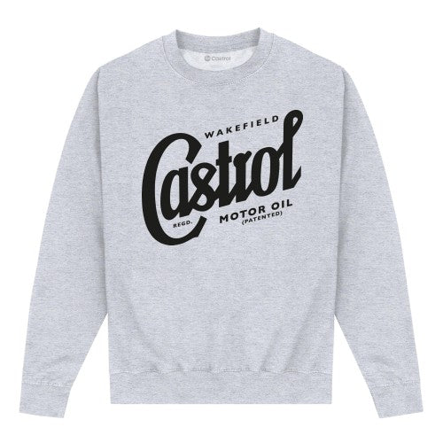 Front - Castrol Unisex Adult Registered Script Sweatshirt