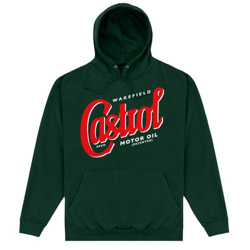 Front - Castrol Unisex Adult Registered Logo Hoodie