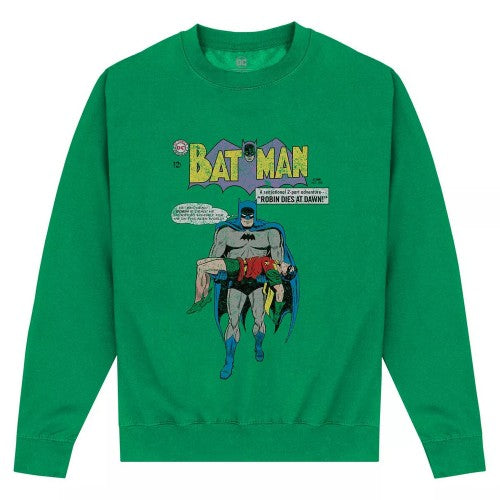 Front - Batman Unisex Adult Robin Dies At Dawn Sweatshirt