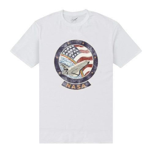 Front - NASA Unisex Adult Faded T-Shirt