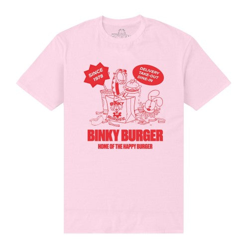 Front - Garfield Unisex Adult 45 Binky Burger T-Shirt