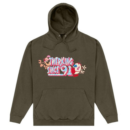 Front - Ren & Stimpy Unisex Adult Twerking Hoodie