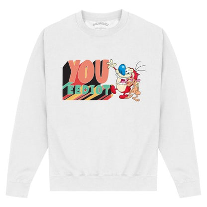 Front - Ren & Stimpy Unisex Adult Eediot Sweatshirt
