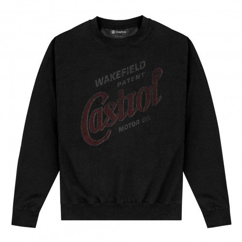 Front - Castrol Unisex Adult Motor Patent Sweatshirt