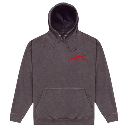 Front - A Nightmare On Elm Street Unisex Adult Freddy Krueger Acid Wash Hoodie