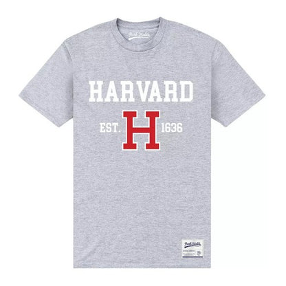 Front - Harvard University Unisex Adult Est 1636 T-Shirt