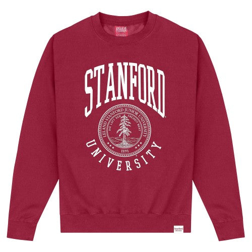 Front - Stanford University Unisex Adult Crest Sweatshirt