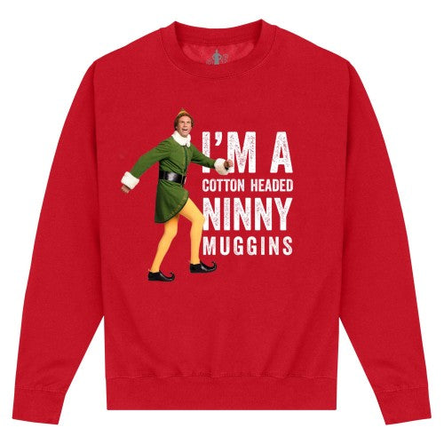 Front - Elf Unisex Adult Ninny Muggins Sweatshirt