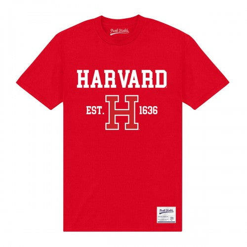 Front - Harvard University Unisex Adult Est 1636 T-Shirt