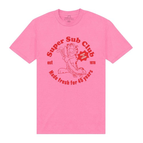Front - Garfield Unisex Adult Super Sub Club 45th Anniversary T-Shirt