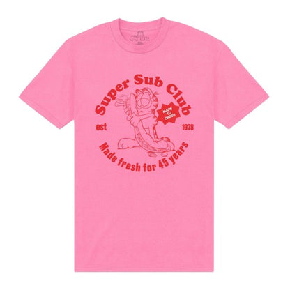 Front - Garfield Unisex Adult Super Sub Club 45th Anniversary T-Shirt