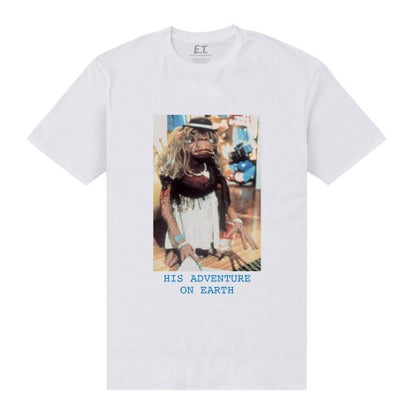 Front - E.T Unisex Adult His Adventure On Earth T-Shirt