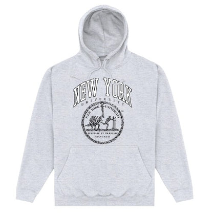 Front - New York University Unisex Adult Crest Hoodie