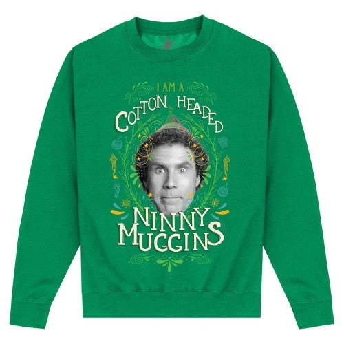 Front - Elf Unisex Adult Cotton Headed Sweatshirt