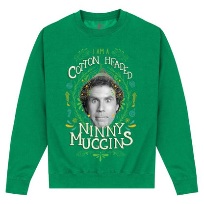 Front - Elf Unisex Adult Cotton Headed Sweatshirt