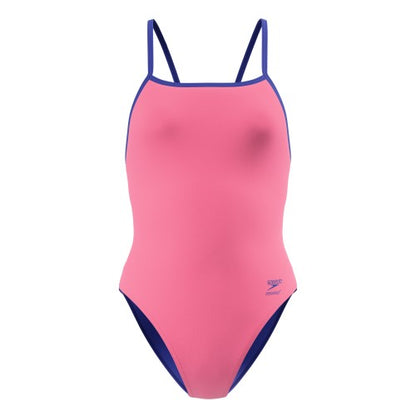 Front - Speedo Womens/Ladies Solid Triback One Piece Swimsuit