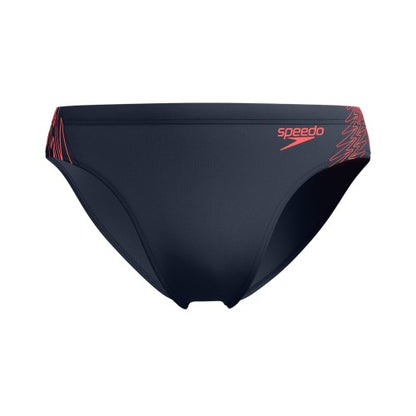 Front - Speedo Mens Hyperboom Splice Endurance+ Swim Briefs