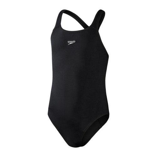 Front - Speedo Girls Medalist Endurance+ One Piece Swimsuit