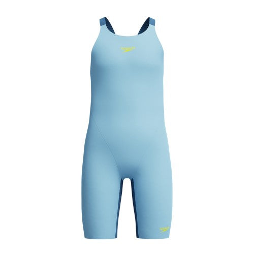 Front - Speedo Girls Fastskin Endurance+ Open Back Legsuit