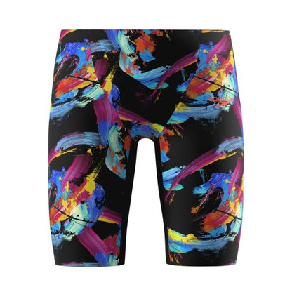 Front - Speedo Boys Painted Effect Endurance+ Jammer Shorts