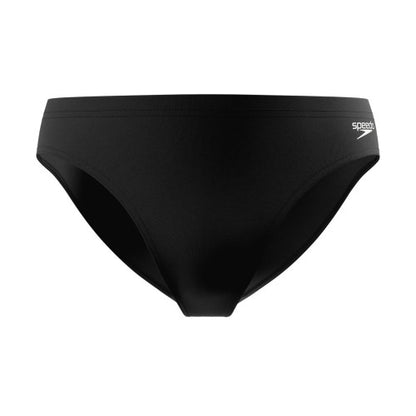 Front - Speedo Mens Big Logo Endurance+ Swim Briefs