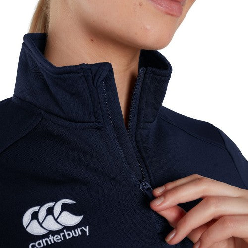 Front - Canterbury Womens/Ladies Club Quarter Zip Midlayer