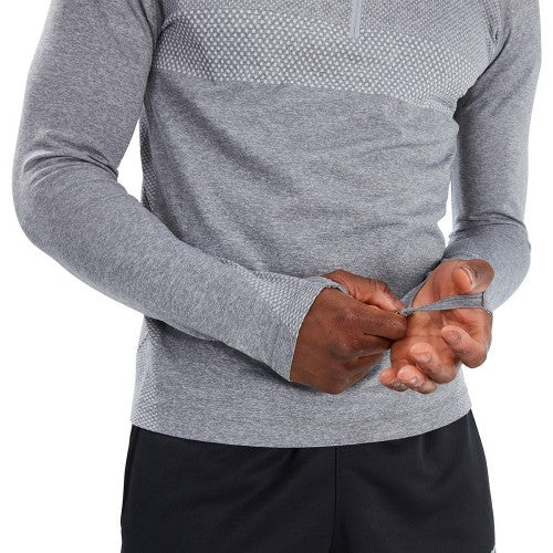 Front - Canterbury Mens Seamless Quarter Zip Base Layer Top