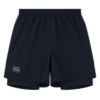 Front - Canterbury Mens Vapodri 2 in 1 Shorts