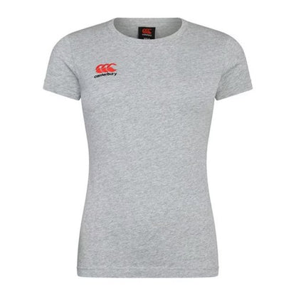 Front - Canterbury Womens/Ladies Small Logo Cotton T-Shirt