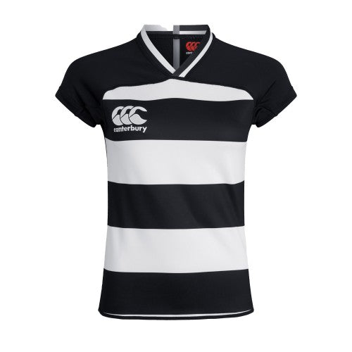 Front - Canterbury Womens/Ladies Evader Hooped Vapodri Jersey