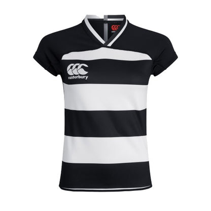 Front - Canterbury Womens/Ladies Evader Hooped Vapodri Jersey