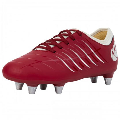 Front - Canterbury Childrens/Kids Phoenix 2.0 Leather Soft Ground Rugby Boots