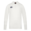 White - Front - Canterbury Mens Regular Long-Sleeved Cricket Polo Shirt
