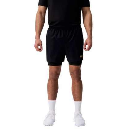 Front - Canterbury Mens Tempo+ 2 in 1 Shorts