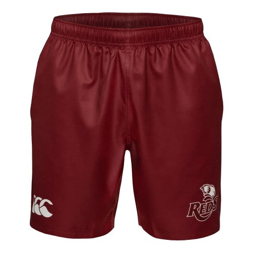 Front - Canterbury Mens Pasifika Queensland Reds Gym Shorts