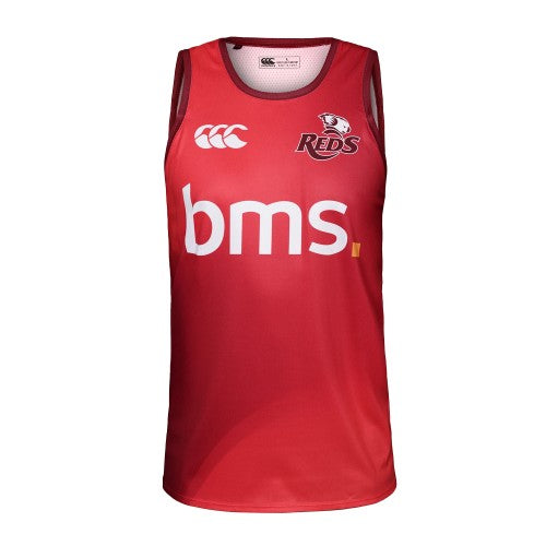 Front - Canterbury Unisex Adult 2025 Queensland Reds Training Vest Top