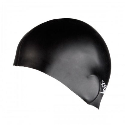 Front - Speedo Unisex Adult Flat Silicone Logo Swim Cap