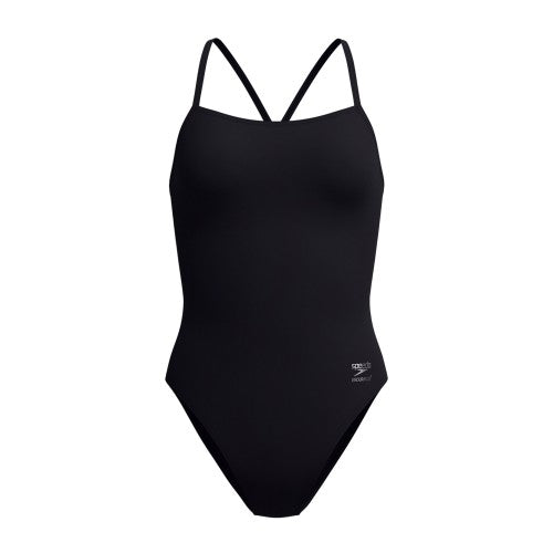 Front - Speedo Womens/Ladies 2.0 Solid V-Cut One Piece Swimsuit