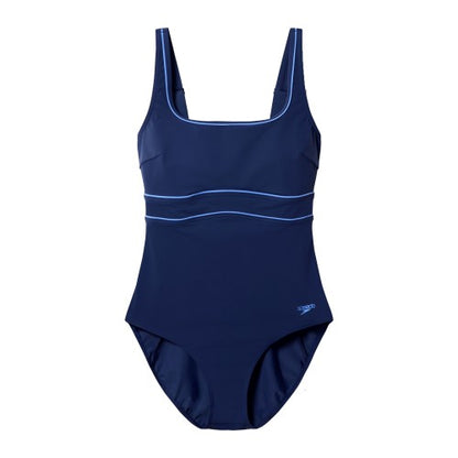 Front - Speedo Womens/Ladies Solid Contour Eclipse One Piece Swimsuit
